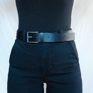 black leather belt
